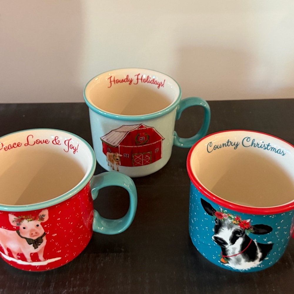 The Pioneer Woman Camper 16 ounce Ceramic Mugs set of 3